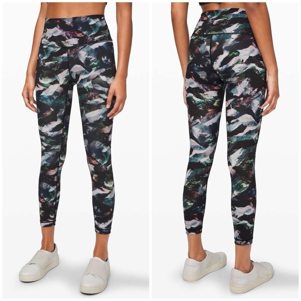 Lululemon Wunder Under High Rise Leggings Tight 25" Lux Glacier Camo Starlight 2